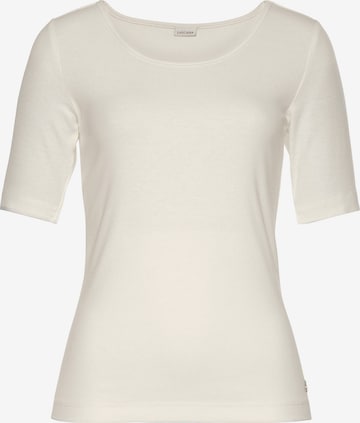 LASCANA Pajama shirt in Beige: front