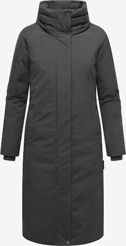 NAVAHOO Winter Coat 'Traumblüte 14' in Grey: front