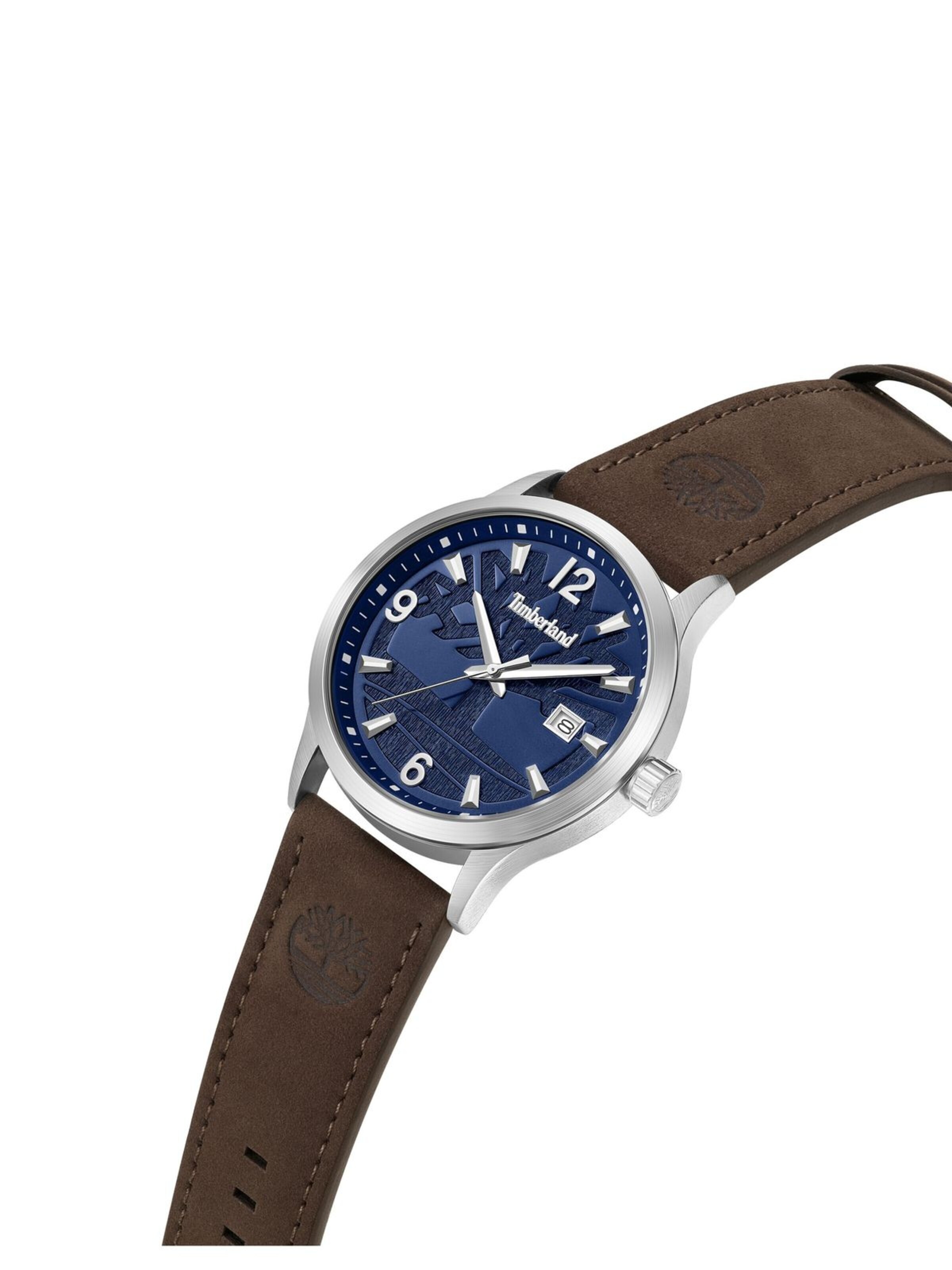 TIMBERLAND Analoog horloge 'Date watch Trumbull' in Bruin