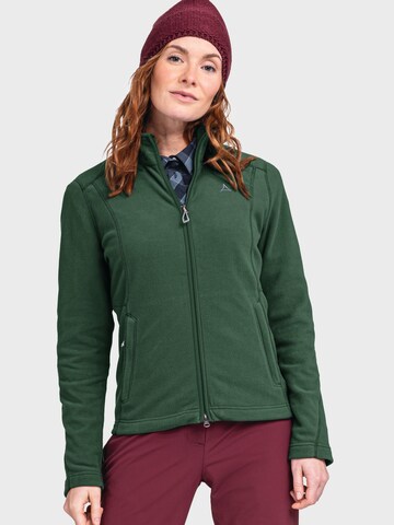 Schöffel Functionele fleece jas in Groen: voorkant