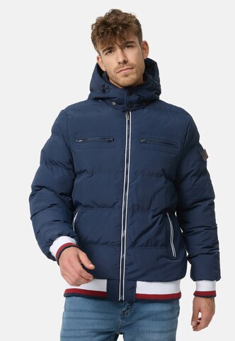 INDICODE JEANS Winterjacke 'Marlon' in Blau: Vorderseite