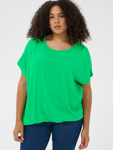 KAFFE CURVE Bluse 'KCAmi Stanley' in Grün: Vorderseite