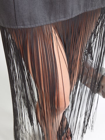 WEEKDAY Dress 'Freya Fringe' in Grey
