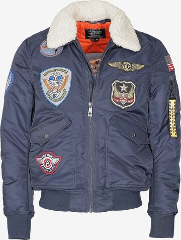 TOP GUN Between-Season Jacket 'TG23005' in Blue: front