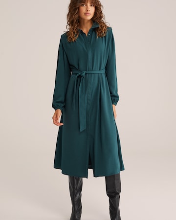 Rochie tip bluză de la WE Fashion pe verde: față