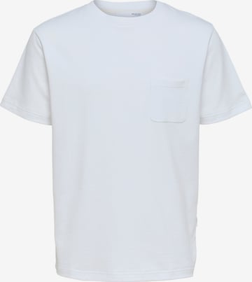 SELECTED HOMME Μπλουζάκι 'Relax Soon' σε λευκό: μπροστά