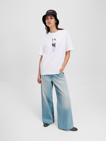 KARL LAGERFELD JEANS Широкий Джинсы с плиссировкой в Синий