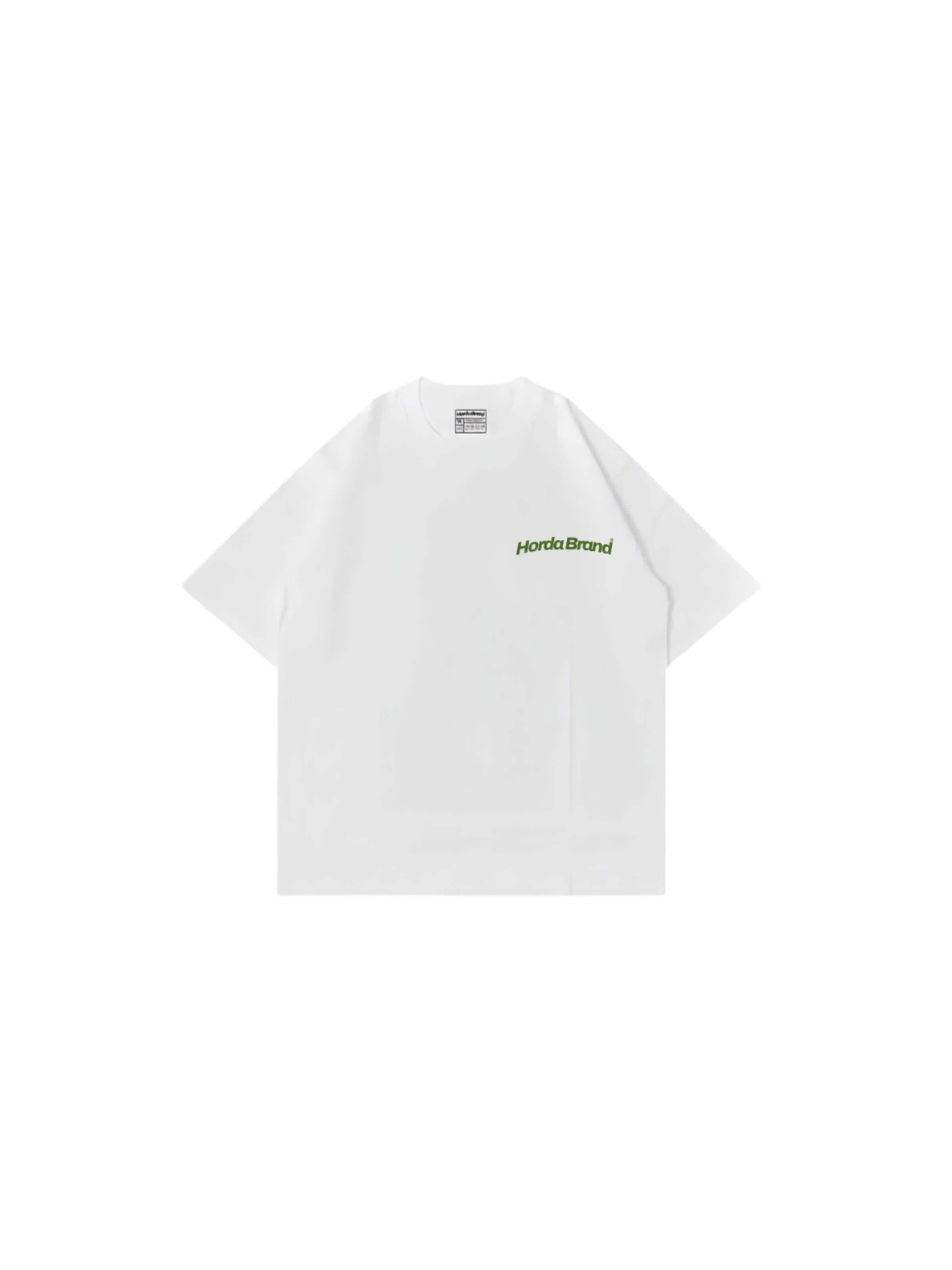 Horda - Camiseta 'Boxy Oversized Heavyweight Cotton T‑Shirt – Made in Italy' en blanco: frente
