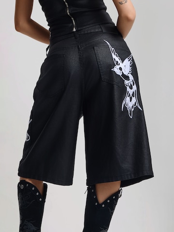 Ed Hardy Wide leg Jeans in Zwart