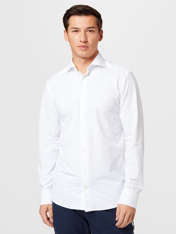 ETON Slim fit Button Up Shirt in White: front