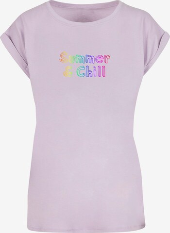 T-shirt 'Summer And Chill Rainbow' Merchcode en violet : devant
