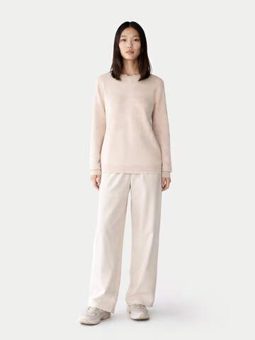 GOBI Cashmere Trui 'Women's Essential Cashmere Crewneck Sweater' in Wit