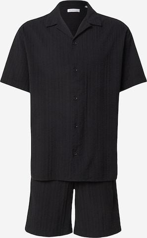 JACK & JONES Set: Hemd und Shorts 'JJETYSON' in Schwarz: Vorderseite