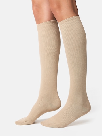 Nur Die Knee High Socks 'Fit & Vital' in Beige