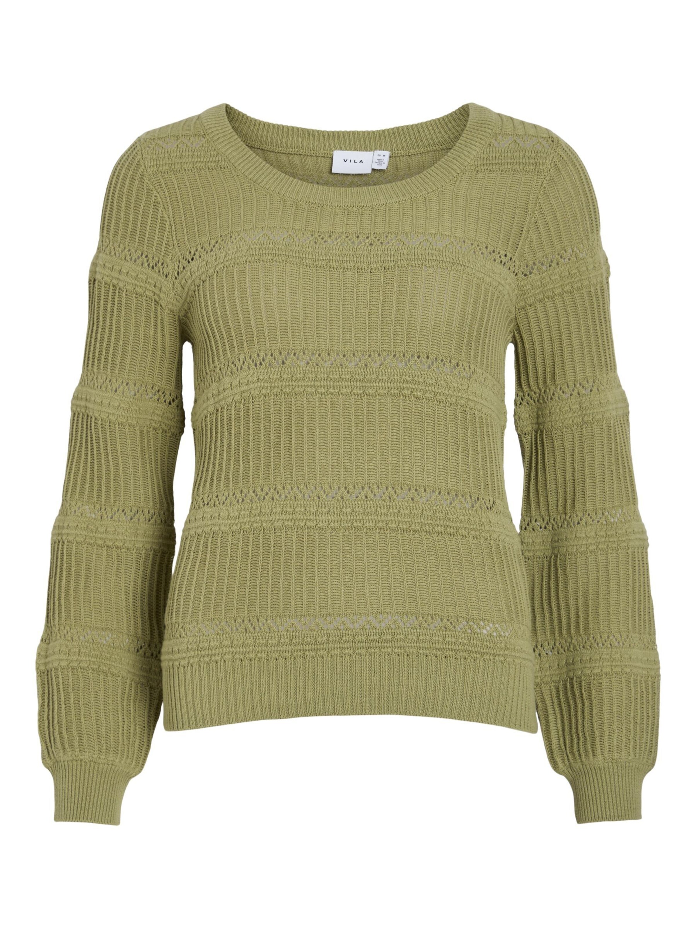 VILA Sweater in Green: front