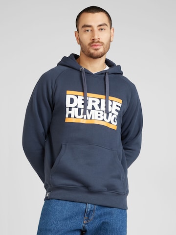 Derbe Sweatshirt 'Humbug' i blå: framsida