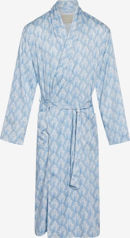 ESSENZA Long Bathrobe 'Pete' in Blue: front