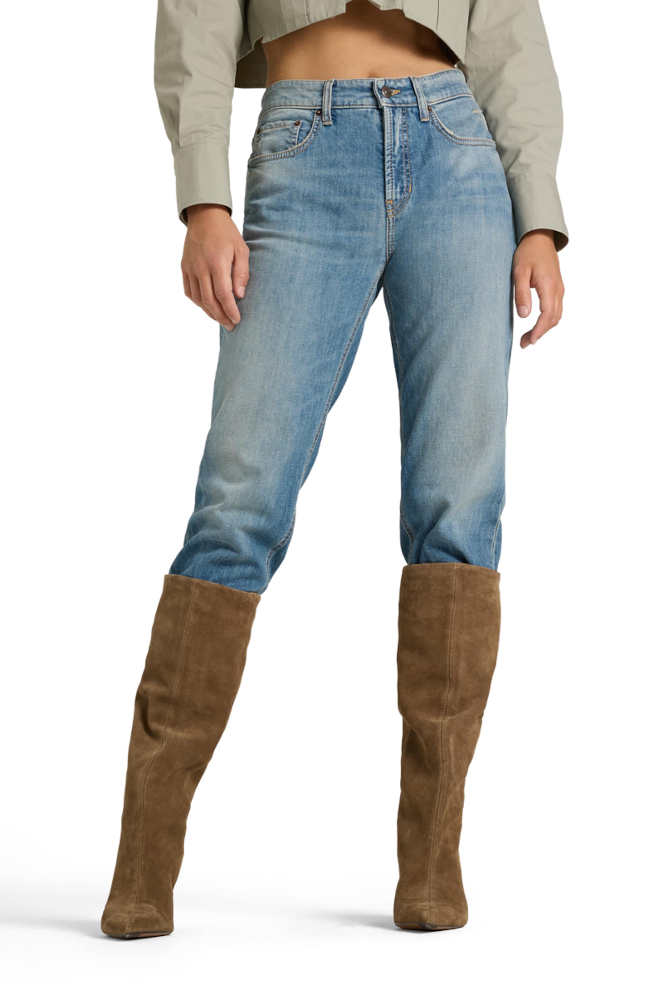 Cambio Regular Jeans 'Gini' in Blauw: voorkant