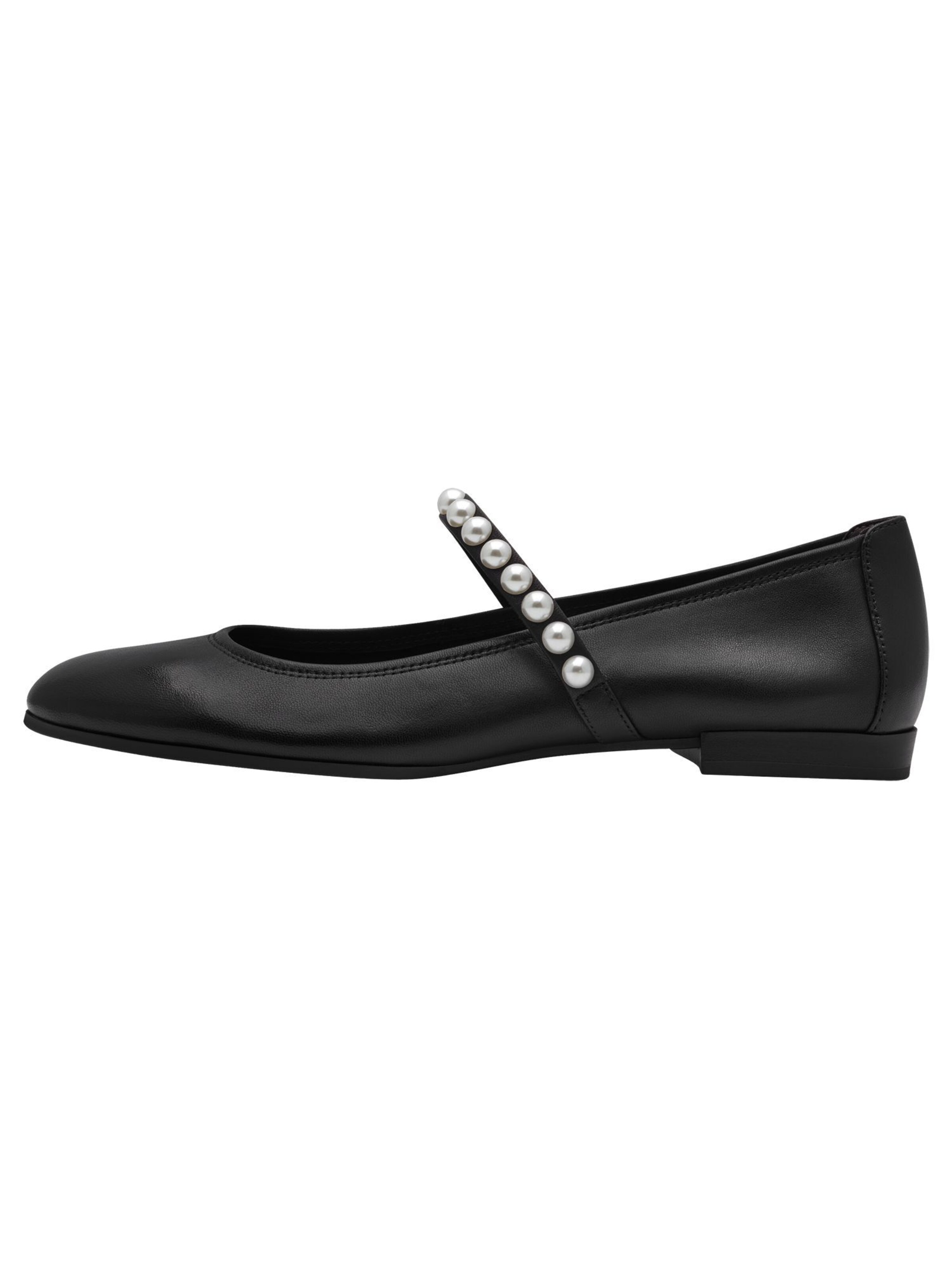 Tamaris Ballet Flats with Strap in Black