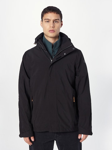 KILLTEC Outdoor jacket 'XENIOS' in Black: front