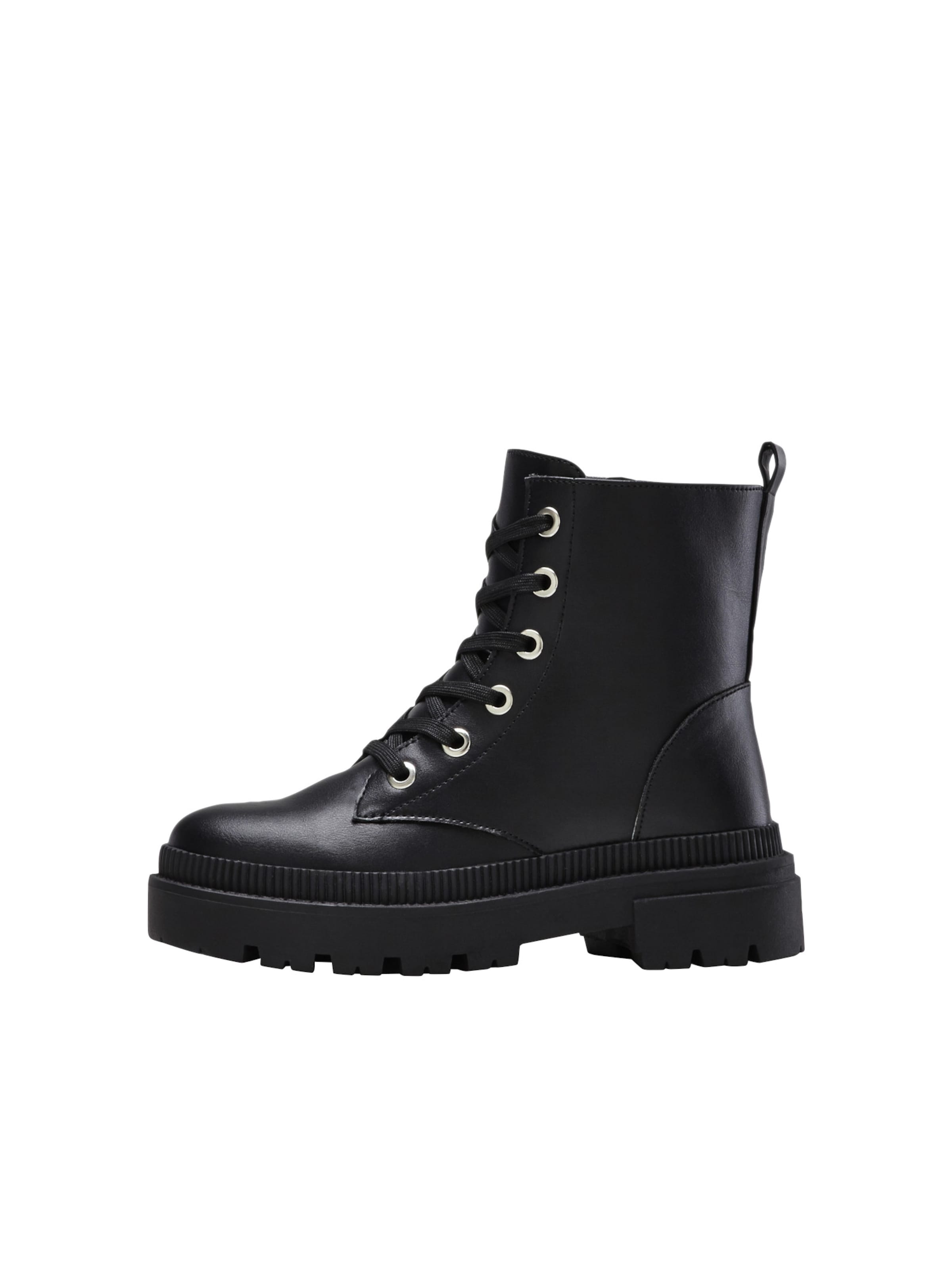 bonprix Schnürstiefelette in Schwarz: Vorderseite