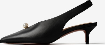L37 HANDMADE SHOES Slingpumps 'COME ACROSS' in Zwart: voorkant