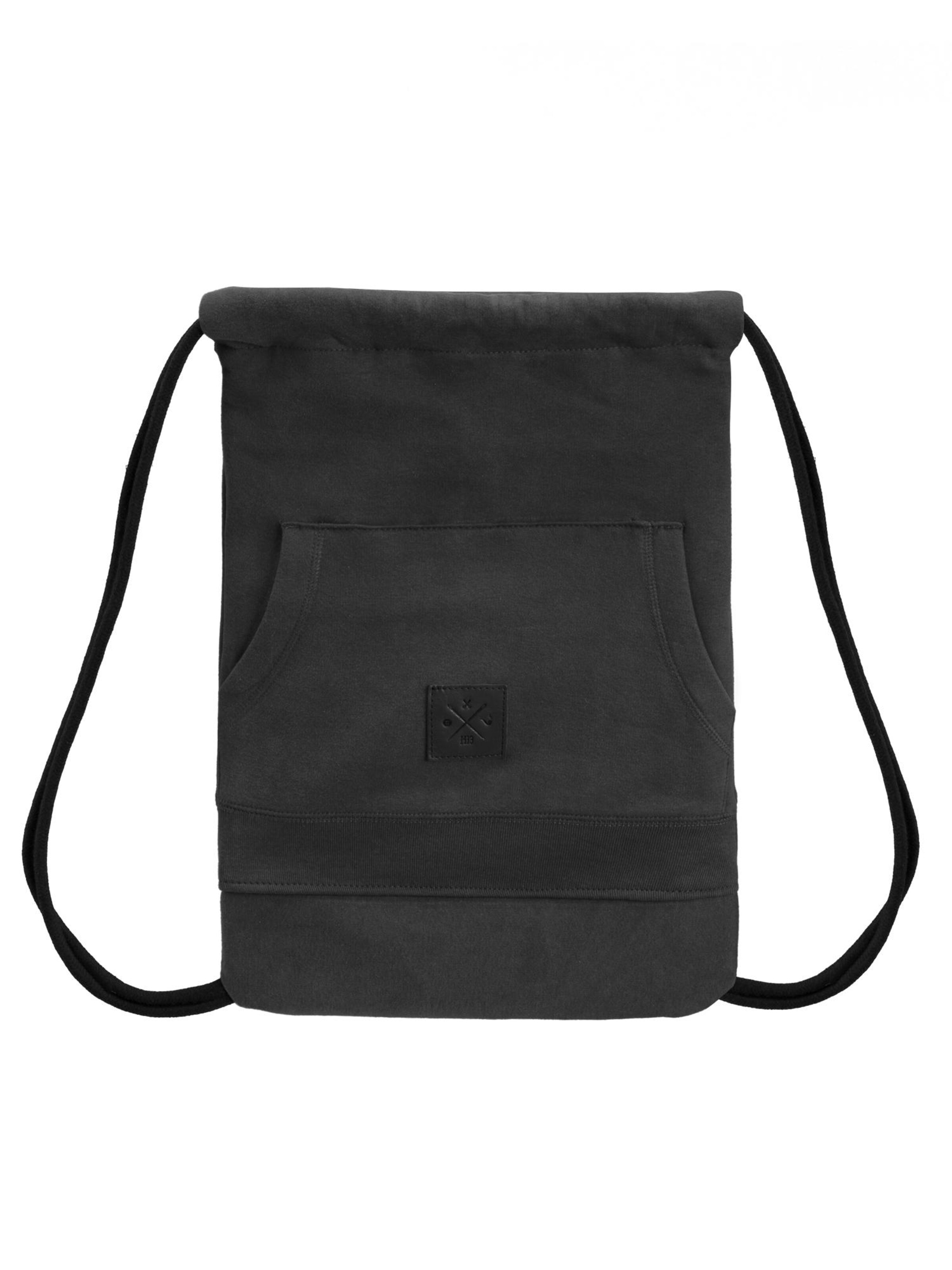 Manufaktur13 Athletic Gym Bag 'Hoodie' in Black: front