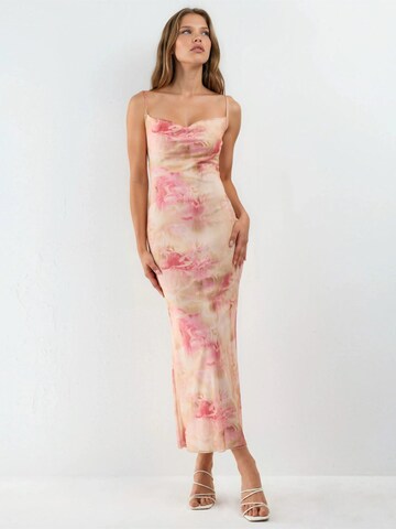 Hiccup Maxi Kleid in Pink: Vorderseite