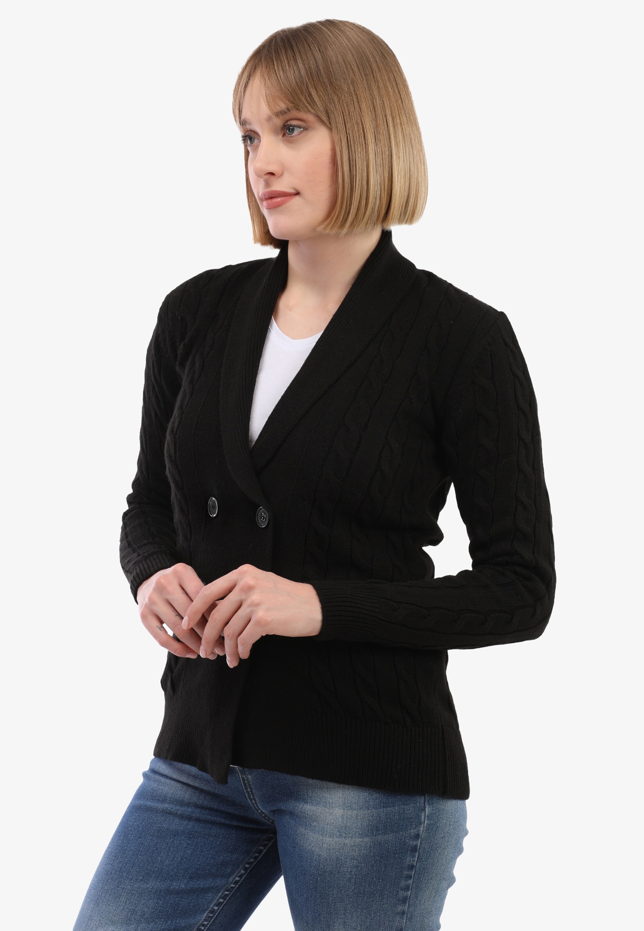 Felix Hardy Knit cardigan in Black