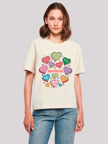 T-shirt F4NT4STIC en beige : devant