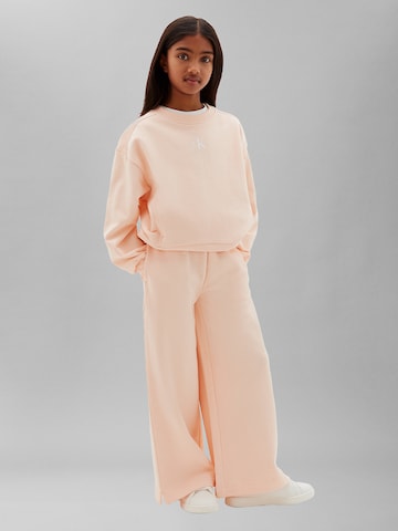 Wide Leg Pantalon Calvin Klein Jeans en orange