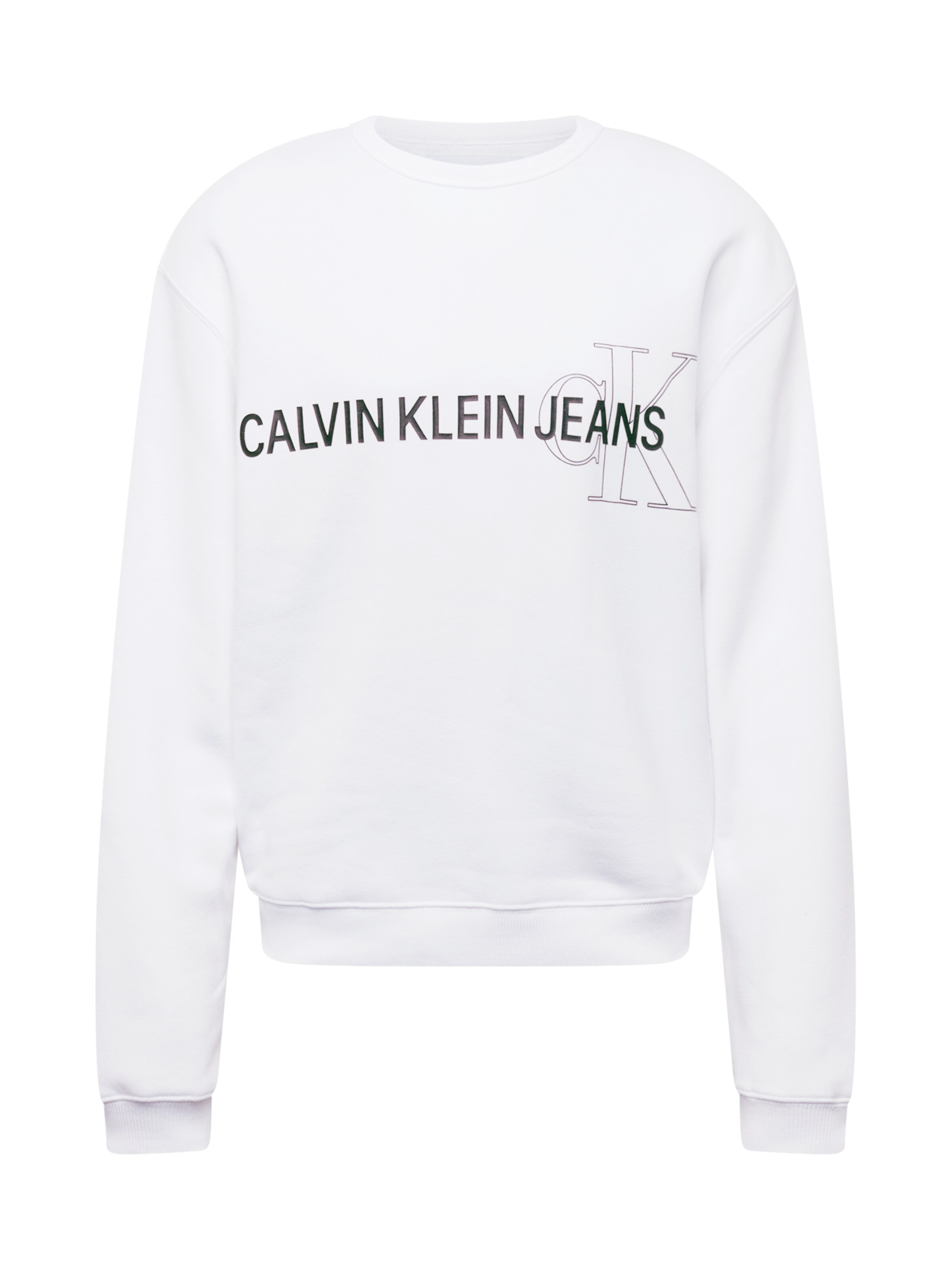 Calvin Klein Jeans Felpa in Bianco 