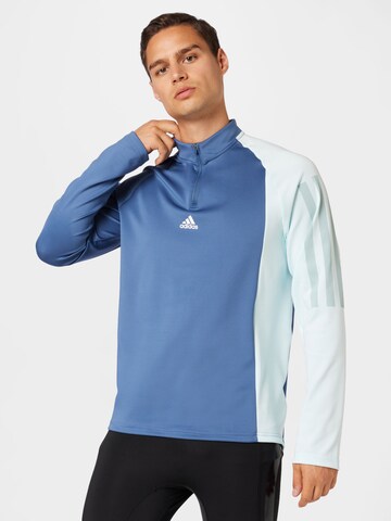 T-Shirt fonctionnel 'Colourblock' ADIDAS SPORTSWEAR en bleu : devant