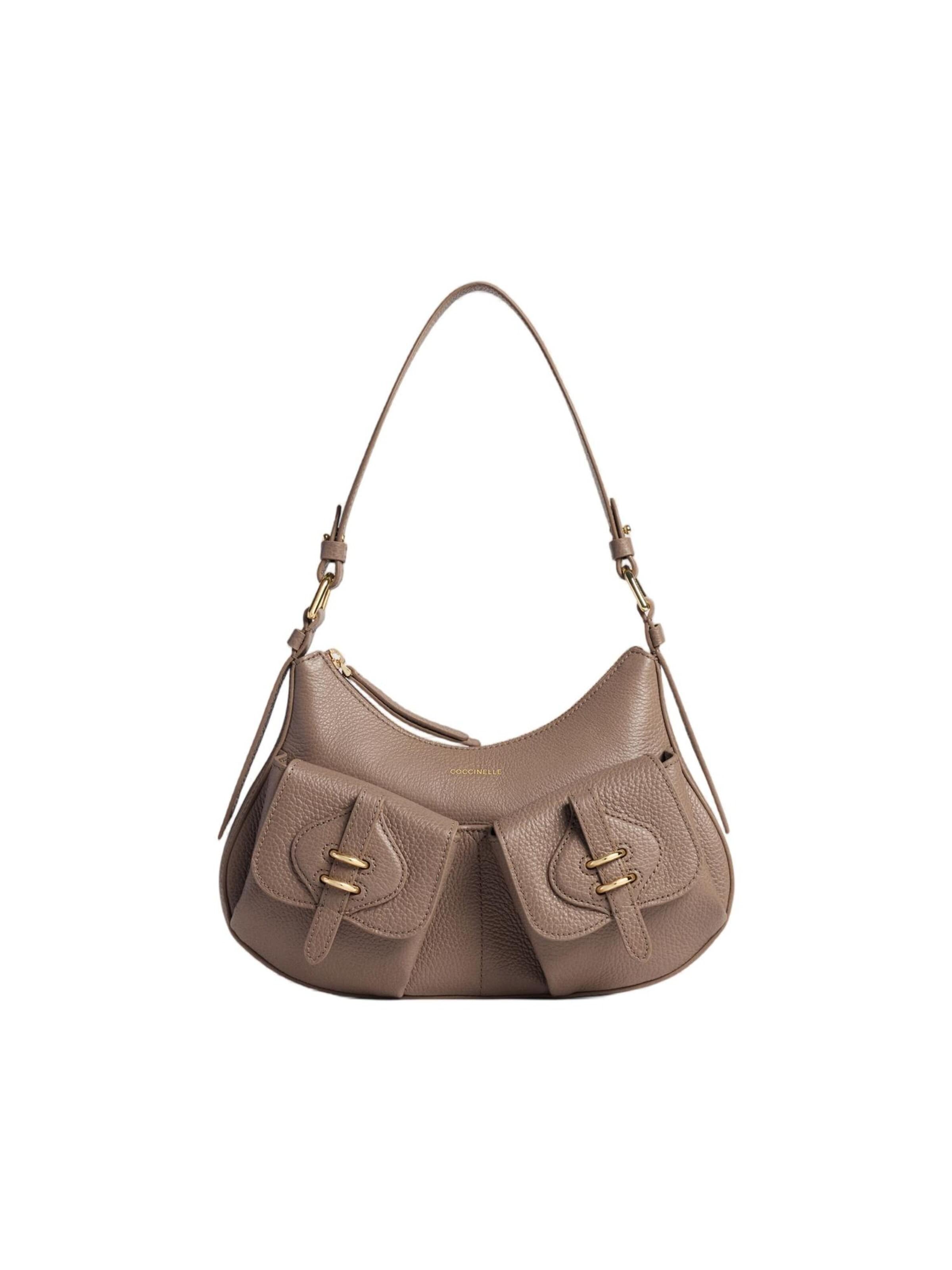 Borsa a spalla 'Mavery Pocket 1' di Coccinelle in grigio: frontale