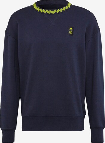 ADIDAS PERFORMANCE Athletic Sweatshirt 'Manchester United' in Blue: front