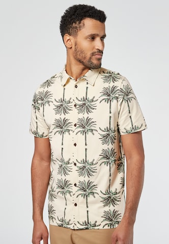 4funkyflavours Regular fit Button Up Shirt 'Out Loud' in White: front
