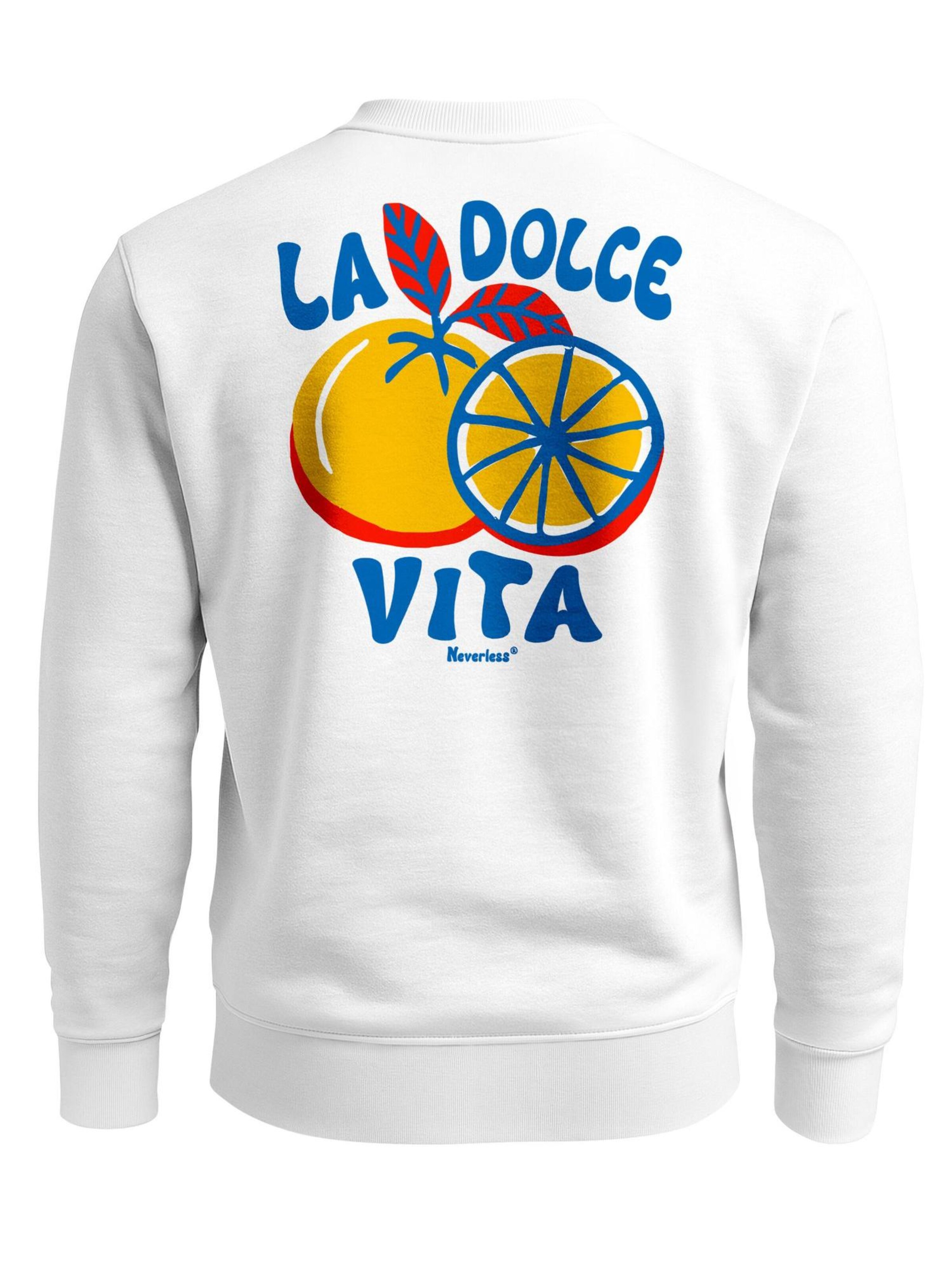 Neverless Sweatshirt 'La dolce Vita' in White