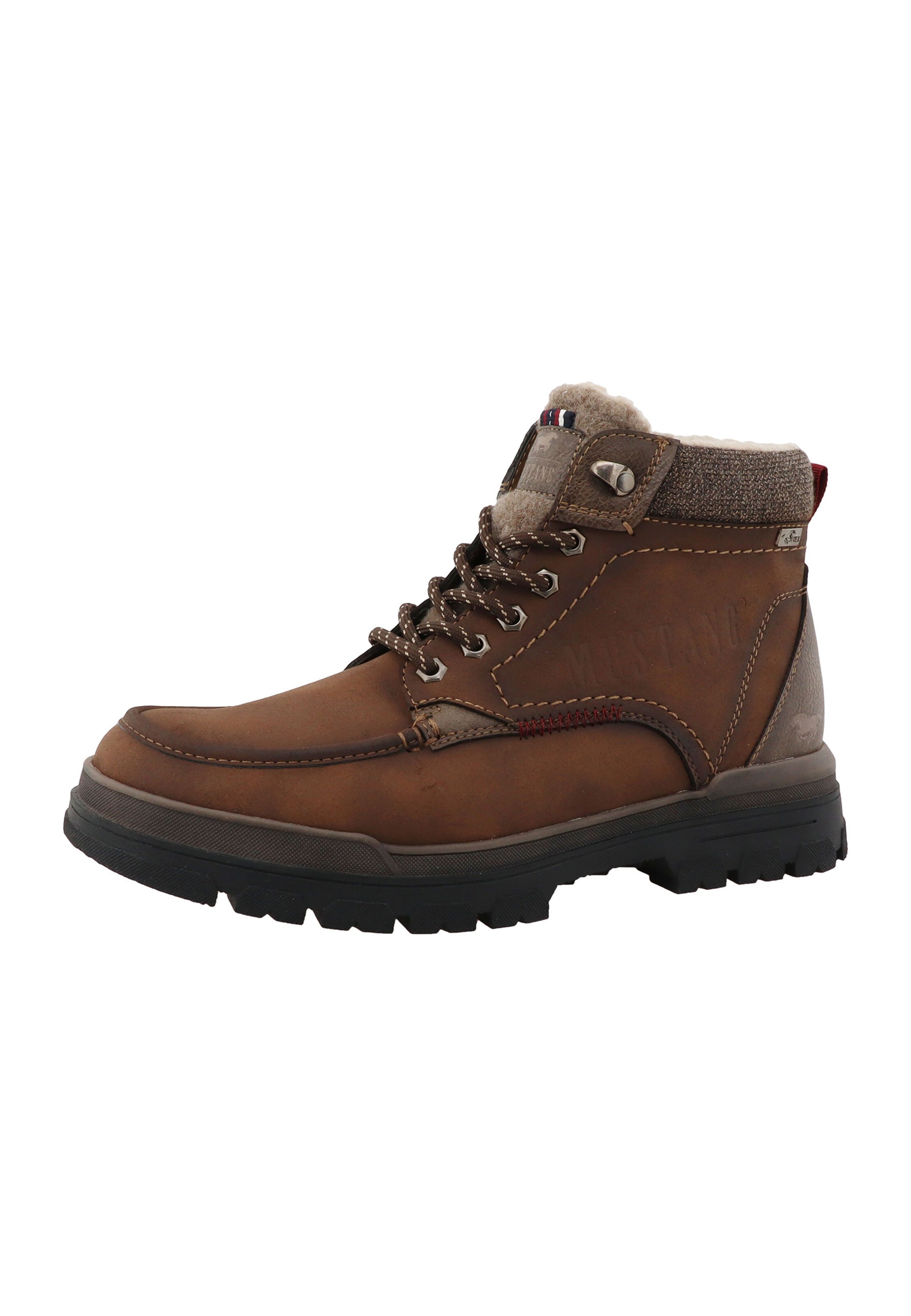 MUSTANG - Botas com atacadores em castanho: frente