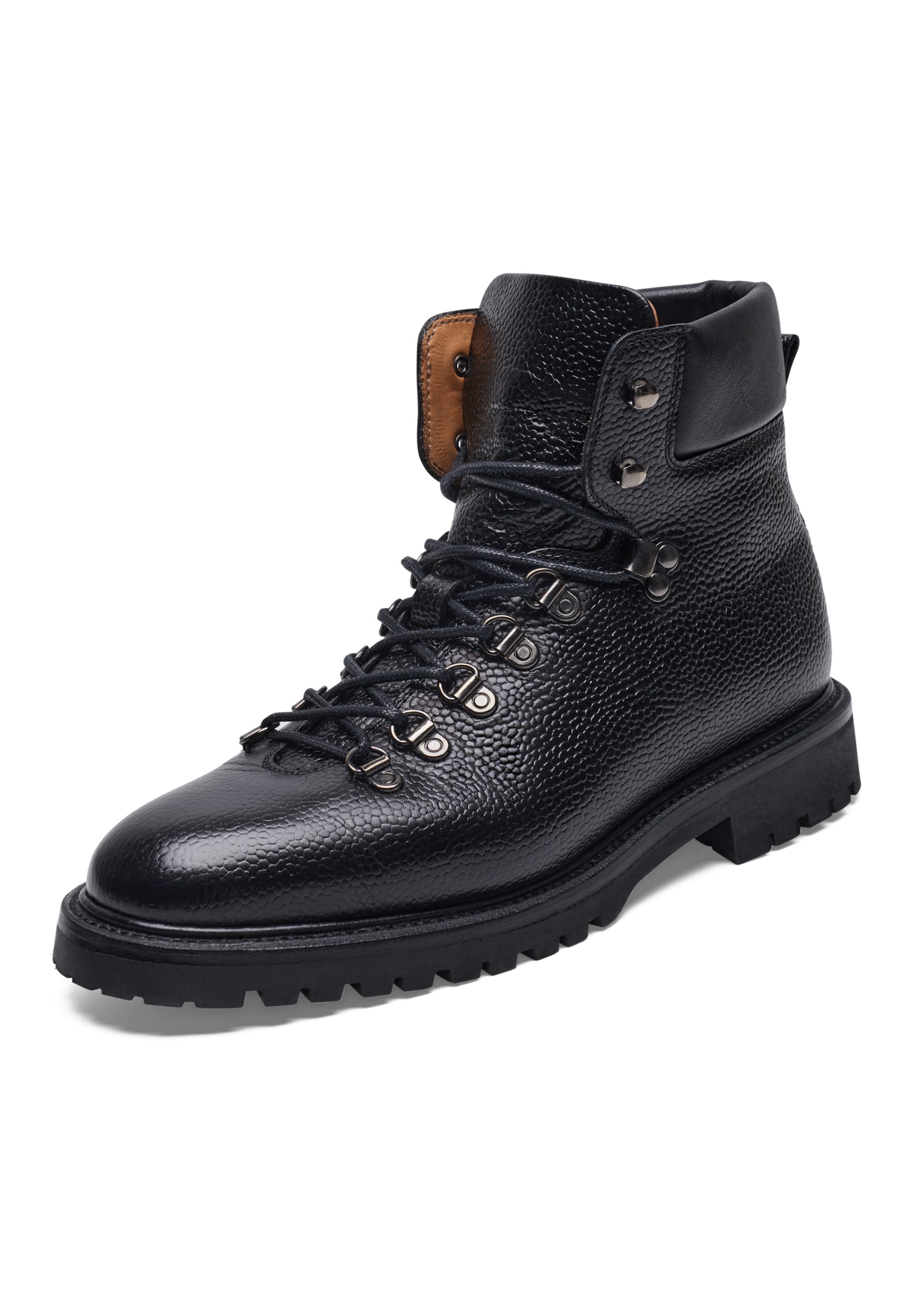 Henry Stevens Schnürstiefelette ' Bonnie HB3 ' in Schwarz: Vorderseite