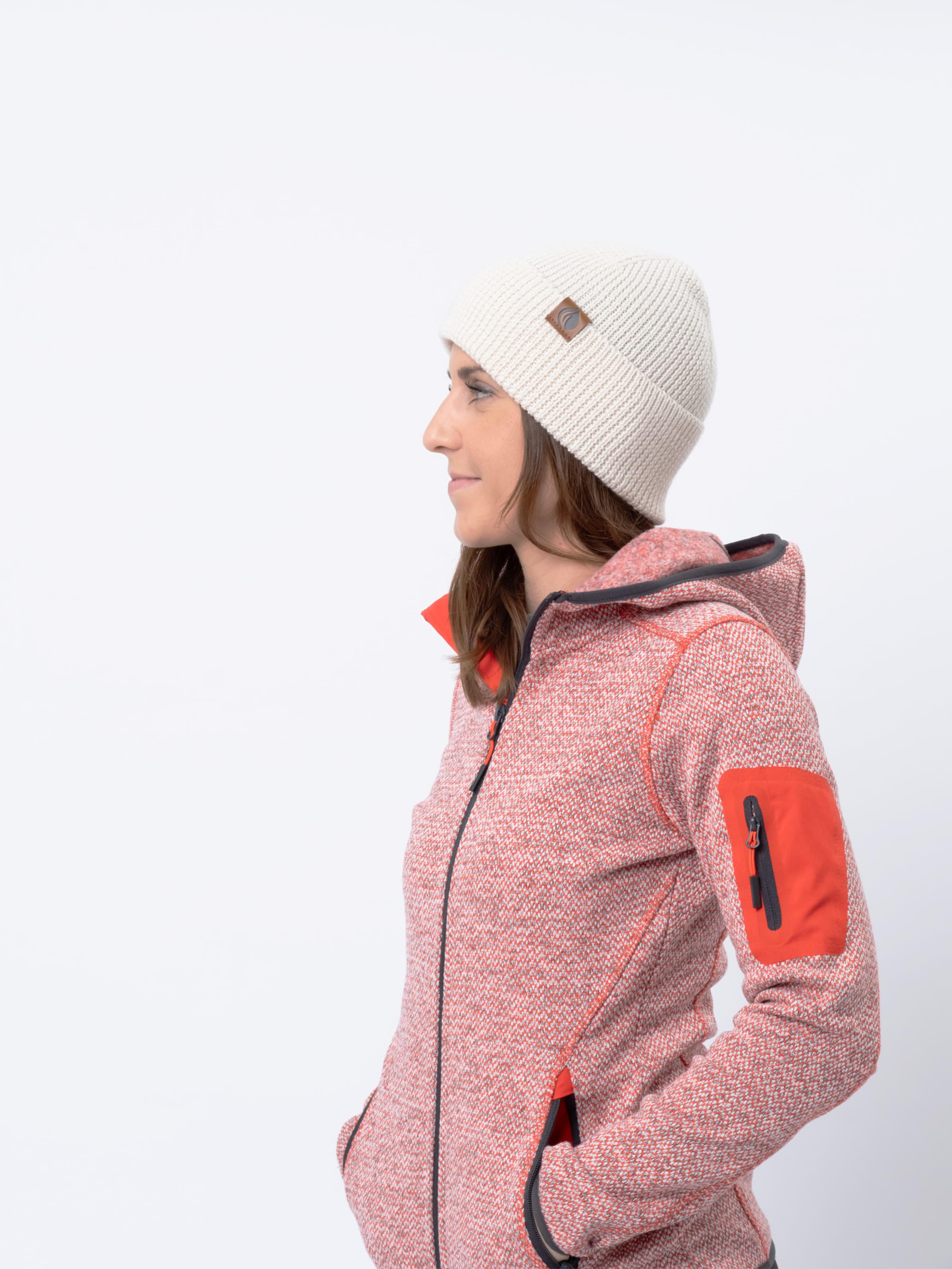 Occulto Beanie 'Vala' in Beige: front