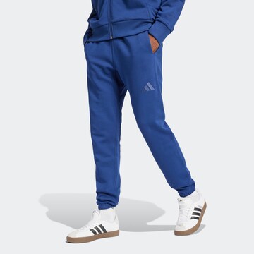 ADIDAS SPORTSWEAR Tapered Workout Pants in Blue: front