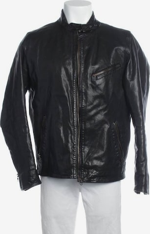 Marc O'Polo Lederjacke / Ledermantel M-L in Schwarz: Vorderseite