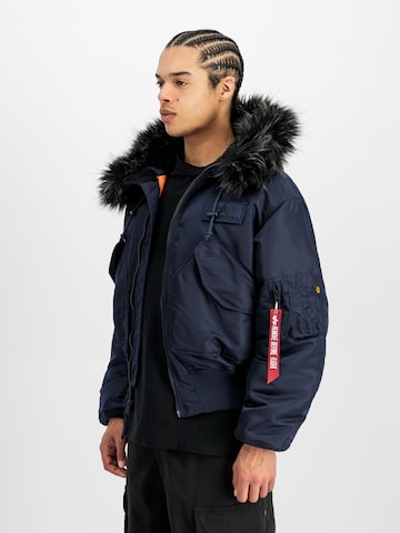 ALPHA INDUSTRIESZimska jakna '45/P Hooded Custom' - plava boja