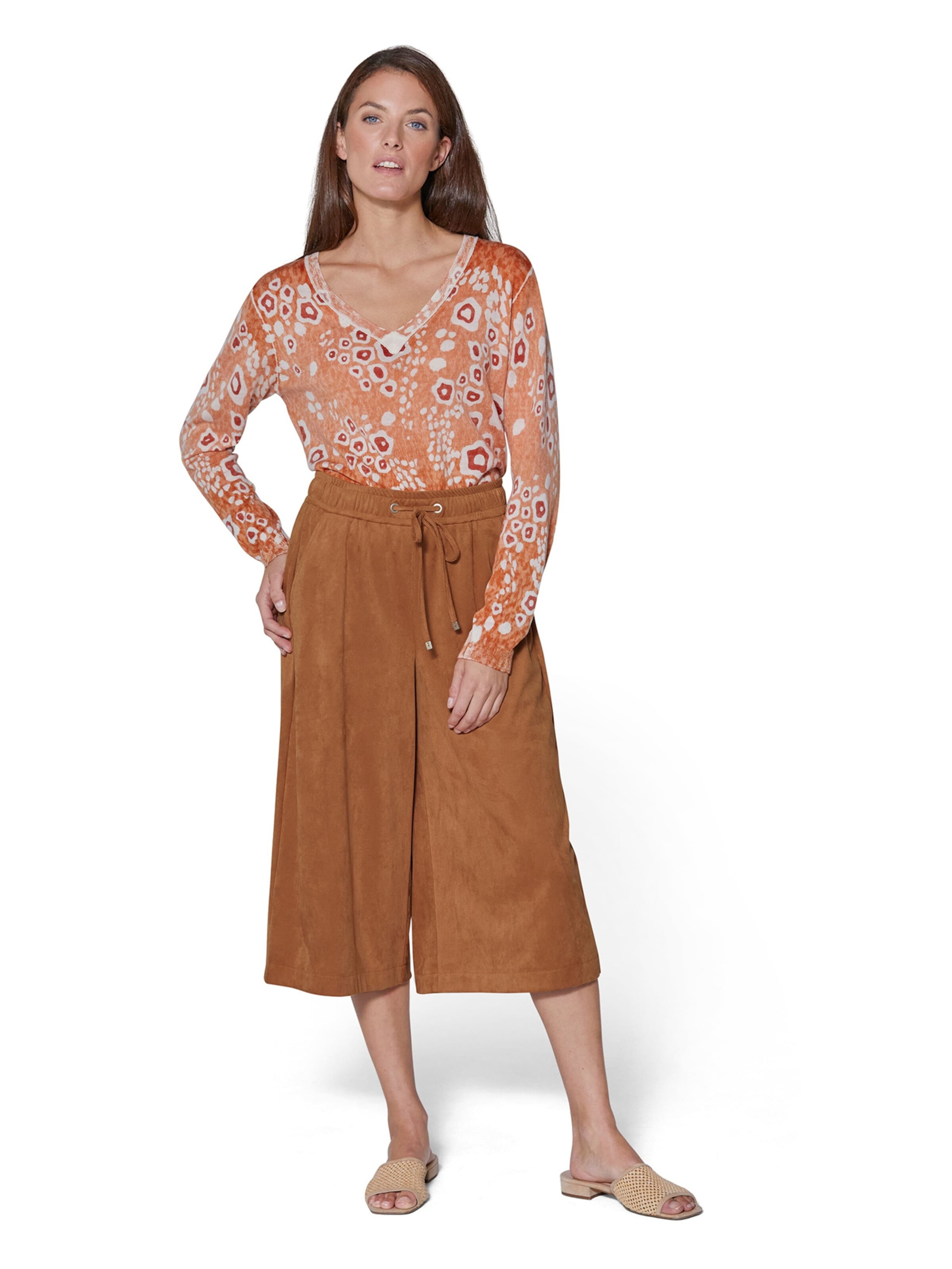 Wide Leg Pantalon MADELEINE en marron