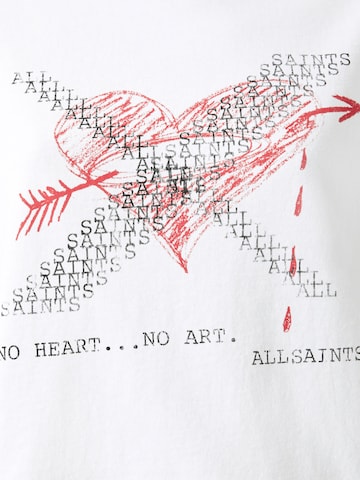 AllSaints Тениска 'HEARTACHE LISA' в бяло