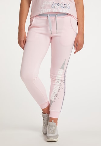 BRUNO BANANI Tapered Pants 'Gonzales' in Pink: front