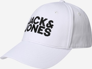 Casquette 'GALL' JACK & JONES en blanc : devant