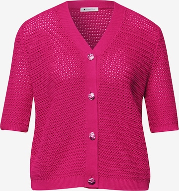 STREET ONE Вязаная кофта в Ярко-розовый: спереди