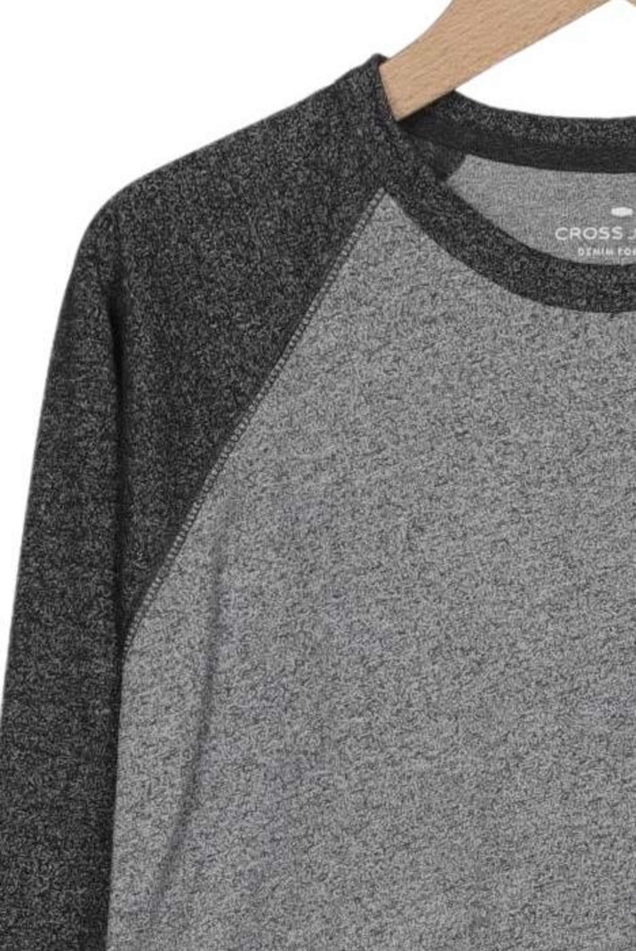 CROSS JEANS Langarmshirt M in Grau