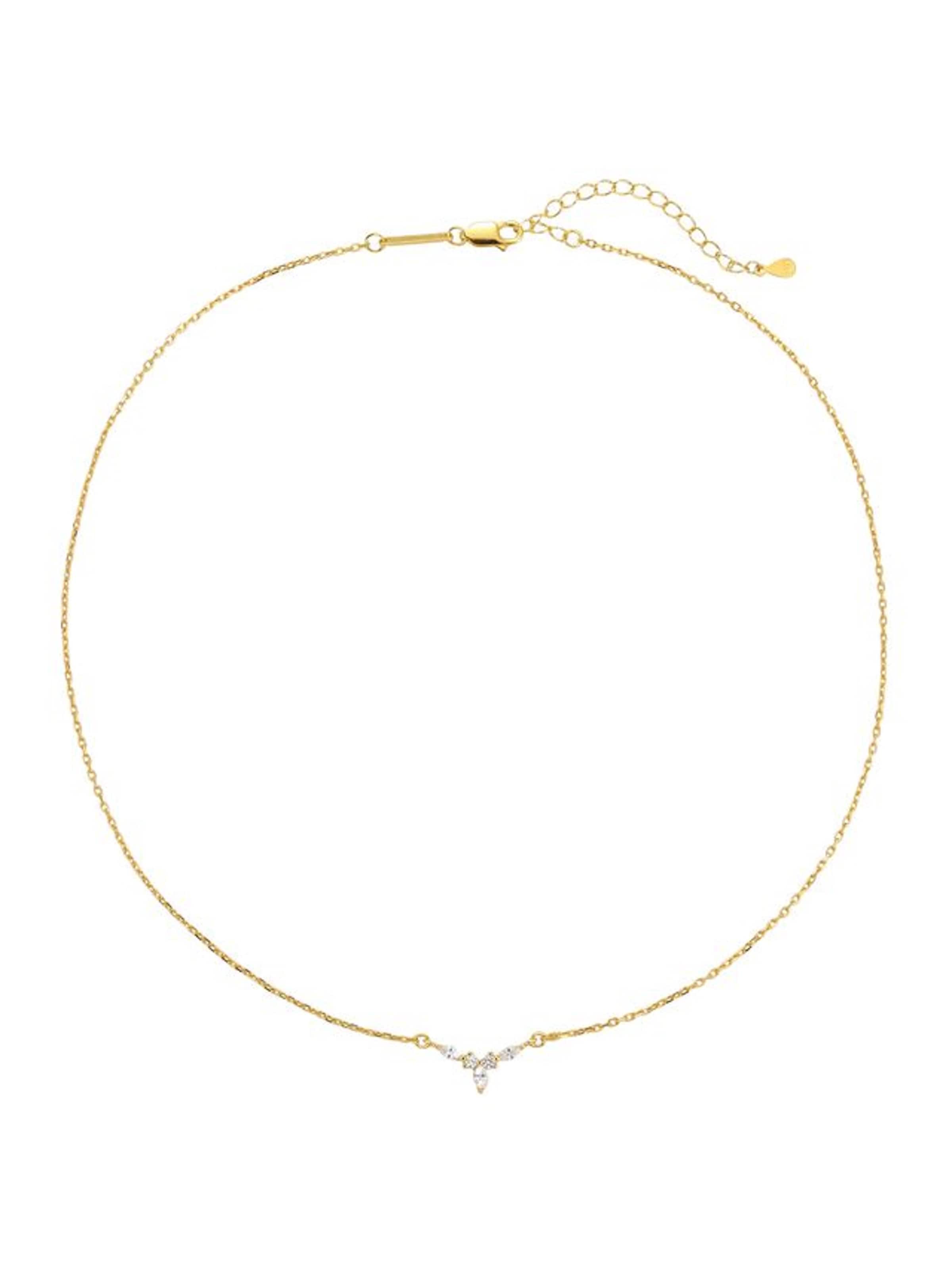 Hey Happiness Ketting 'Crown Spark' in Goud: voorkant